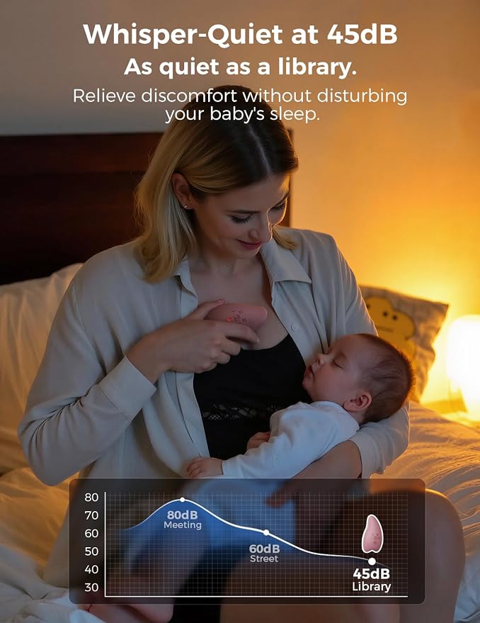 Momcozy Warming Lactation Massager Pro, 8 Vibration Modes & 4 Heating Levels - Image 5