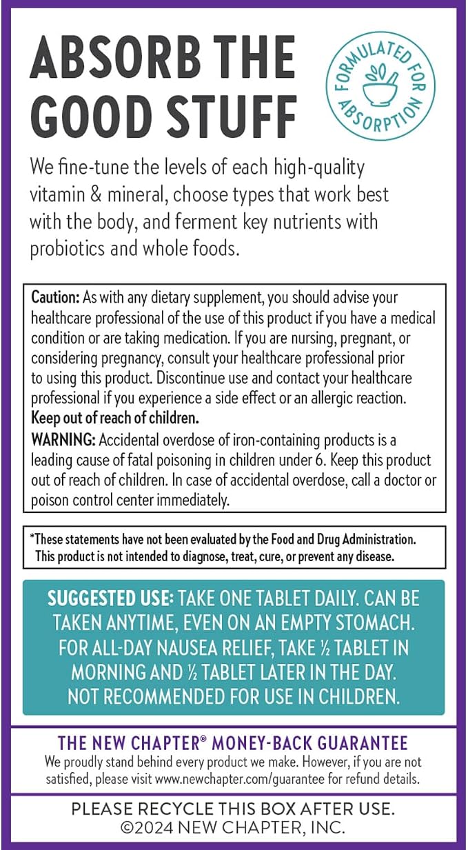 New Chapter Prenatal Vitamins, One Daily Prenatal Multivitamin - Image 7