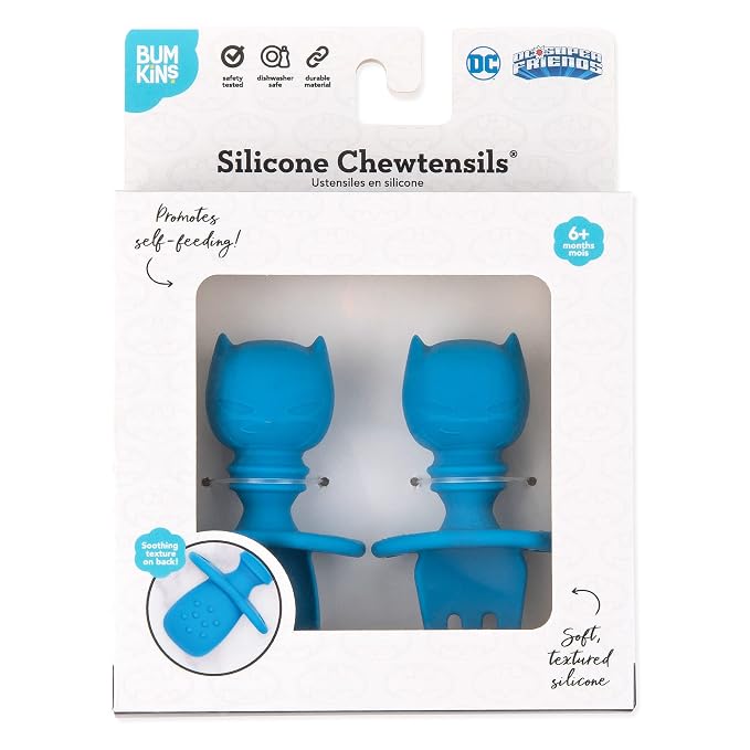 Bumkins Baby Utensils Set, Chewtensils Silicone Spoons - Image 7
