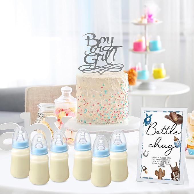 Roowest Bottle Chug Baby Shower Games Sets Including 18 Pcs Feeding Bottles - Image 6