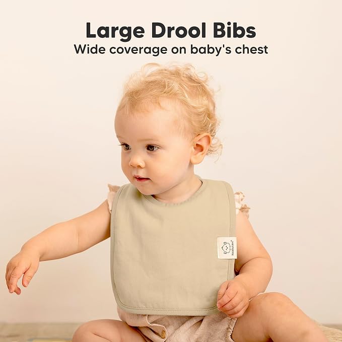 KeaBabies 8-Pack Organic Baby Bibs - Image 3