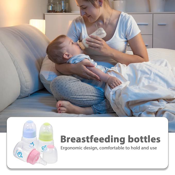 Kisangel 9pcs Mini Baby Bottles Plastic Feeder Bottles Infant Cereal Bottle - Image 5