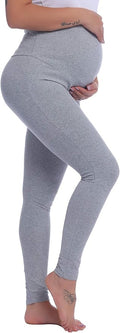 Joyaria Maternity Leggings Over The Belly Cotton Pregnancy Tight Pants Stretchy by Joyaria