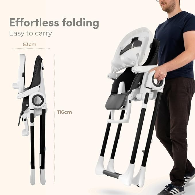Baby High Chair Adjustable to 7 Different Heights - Image 6