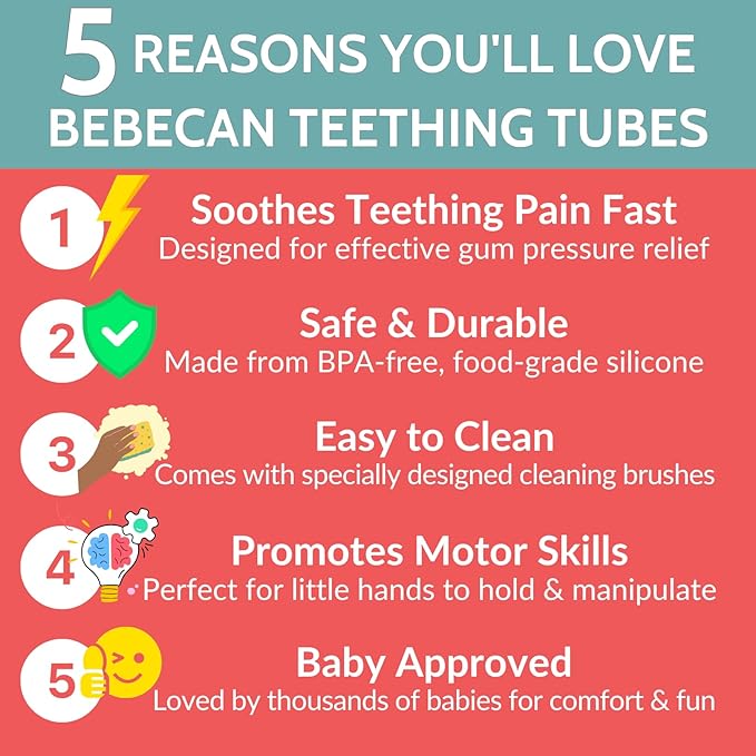 Teething Sticks for Babies 0-36 Months – Super Soft Silicone Teething Aids - Image 2