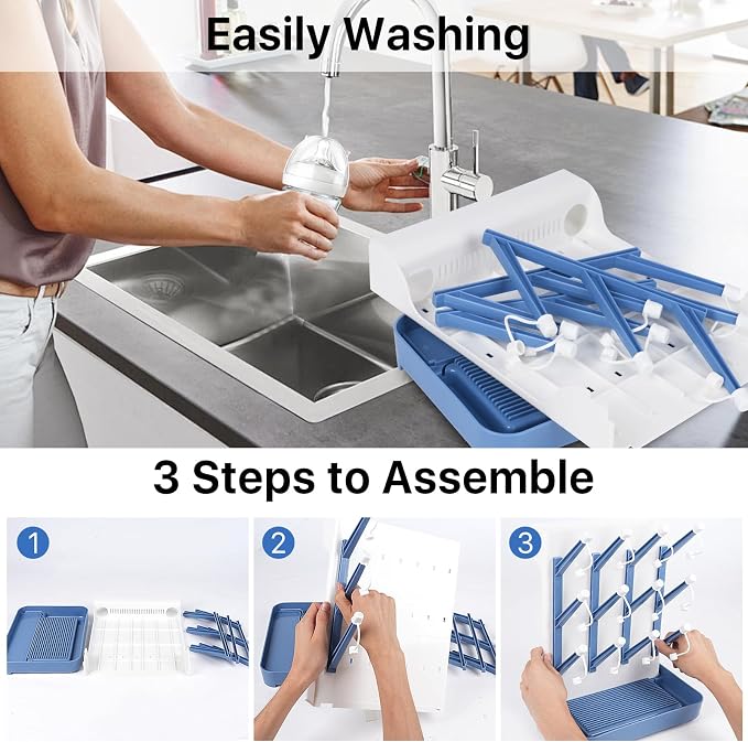 Ultimate Baby Bottle Drying Station -Space Saving Standing Drying Rack - Image 7