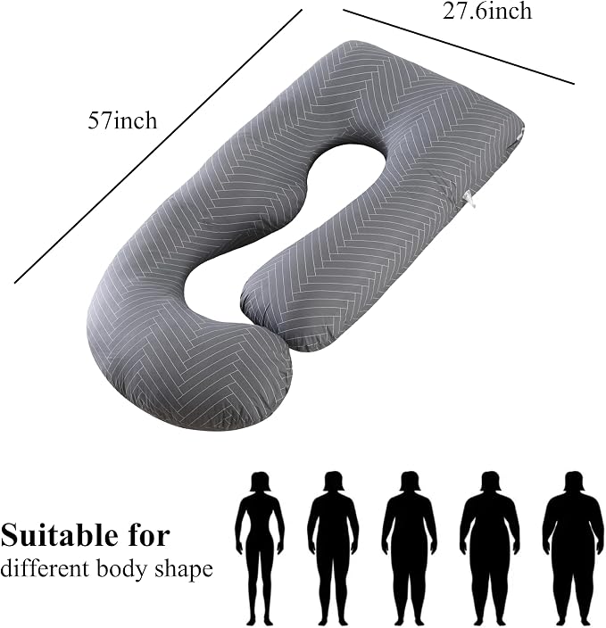 Pregnancy Pillow, Full Body Maternity Pillow 57 inch, - Image 8