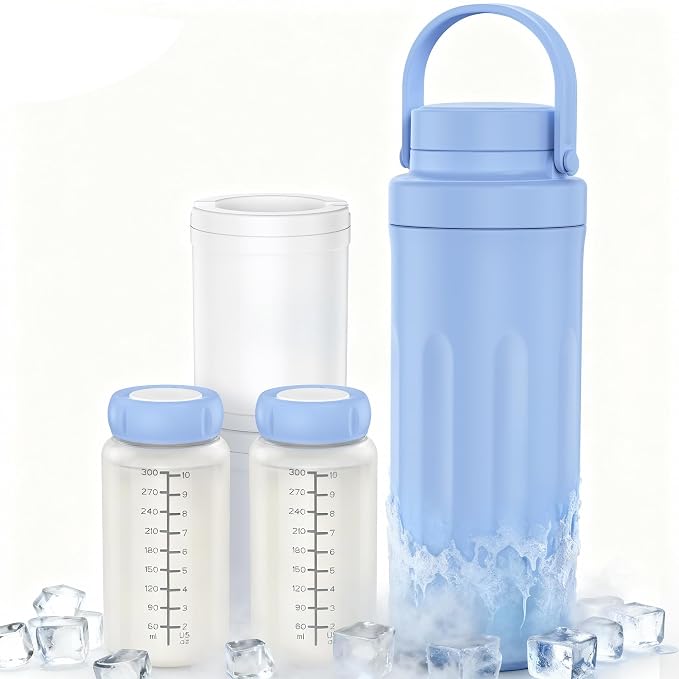 22oz Breastmilk Cooler Bottle for Outdoor, 24 Hours All-Day Cooling& Leak-Proof by Wheresleepfindsitsform