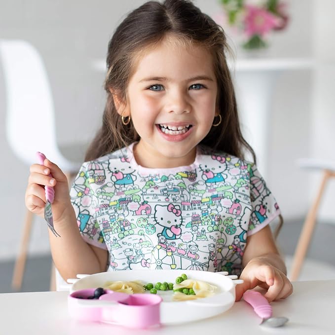Bumkins Toddler Utensils, Kids Size Fork and Spoon Set, Silicone and - Image 4