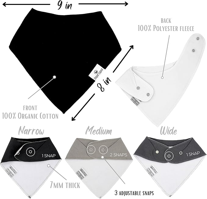DiaperSquad's Baby Bibs for Drooling and Teething, Bibs for Boys, Baby Girl - Image 4