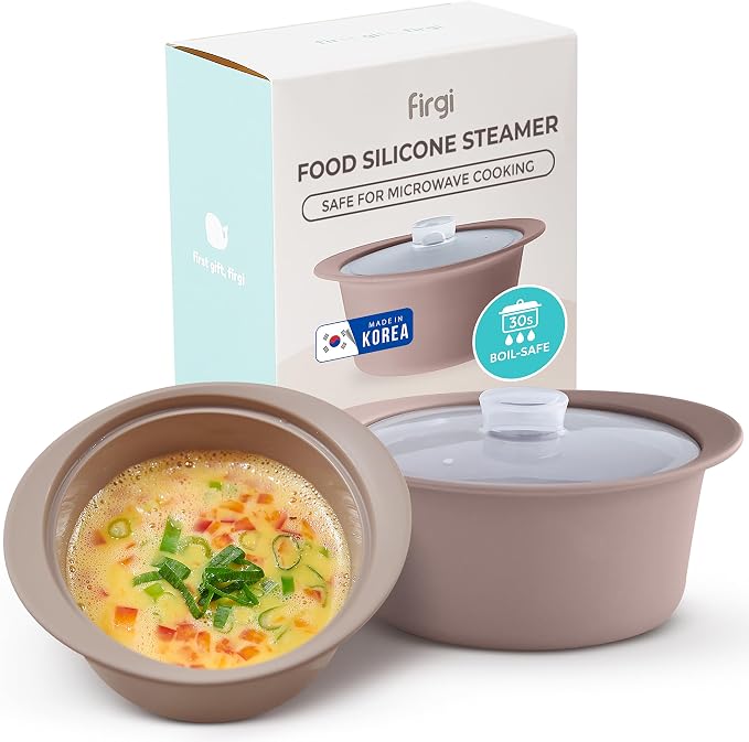 20oz Platinum Silicone Microwave Steamer Pot by FIRGI-FirstGift