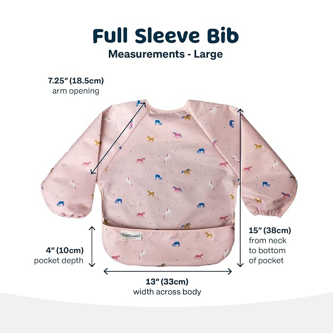 Tiny Twinkle Long Sleeve Bib for Babies & Toddlers – Waterproof Smock Bib for - Image 6
