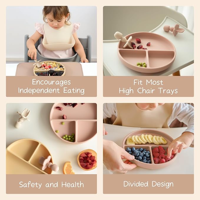 Moonkie Suction Plates for Baby | 100% Silicone BPA-Free Baby Plates - Image 3