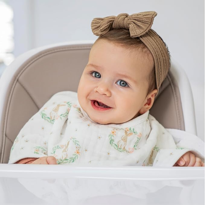 aden + anais Essentials Burpy Bib, 100% Cotton Muslin, Soft Absorbent 4 Layers - Image 3