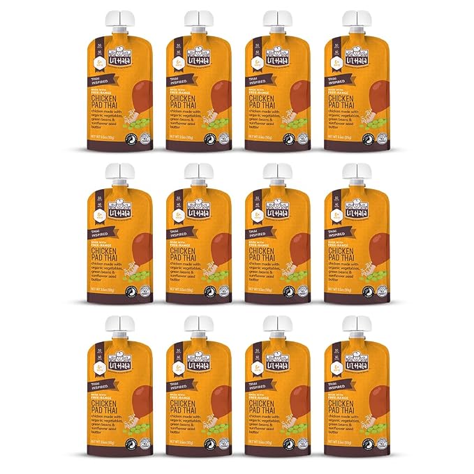 Li’l Hala Chicken Pad Thai Baby Food Pouches – Free-Range Chicken & Organic - Image 6