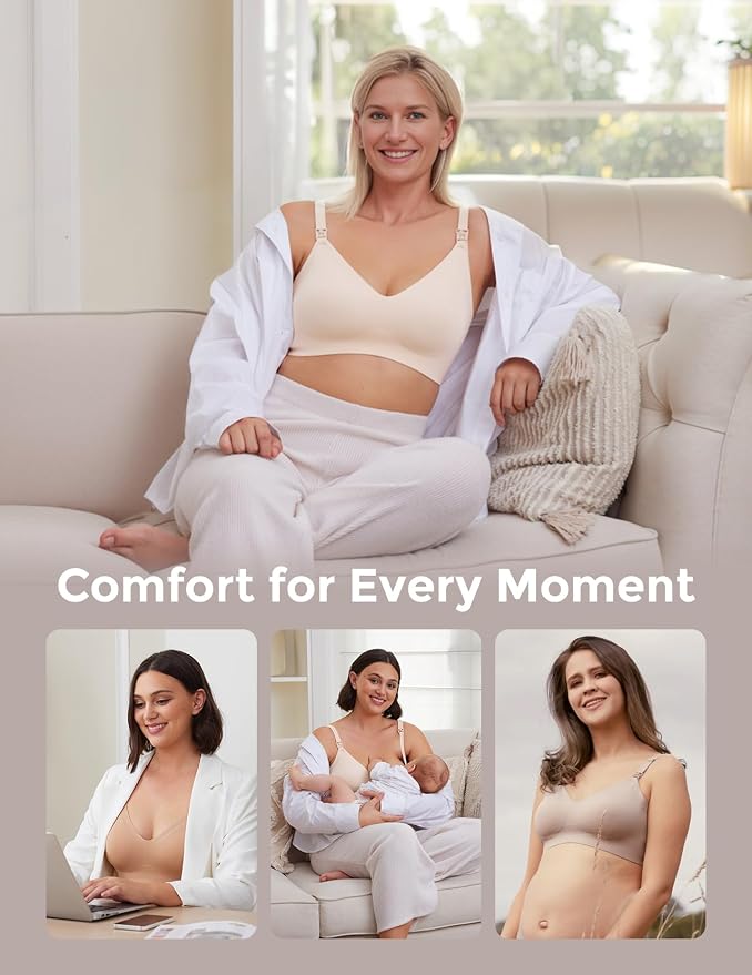Momcozy Nursing Bras for Breastfeeding, YN21 Seamless Ultra Comfort Maternity - Image 6