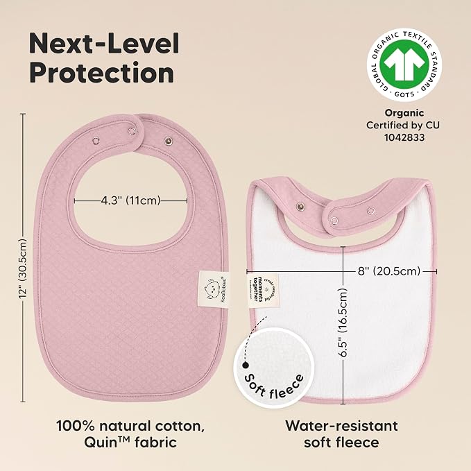 8-Pack Organic Baby Bibs for Girls, Boys - Image 3