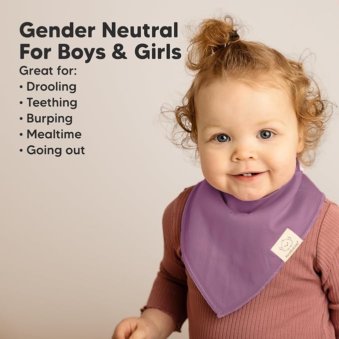 8-Pack Organic Baby Bandana Bibs - Image 6