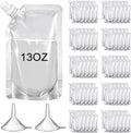 Meanplan 100 Pcs Plastic Pouches Bulk Reusable Squeeze Pouches Clear Plastic by Meanplan