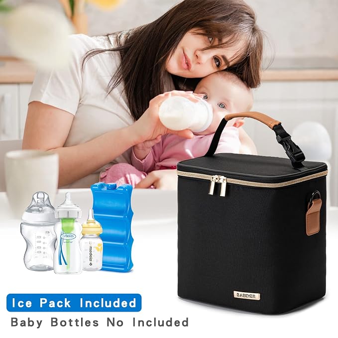 Breastmilk Cooler Bag with Ice Pack Fits 6 Baby Bottles Up to 9 Ounce, Baby - Image 6
