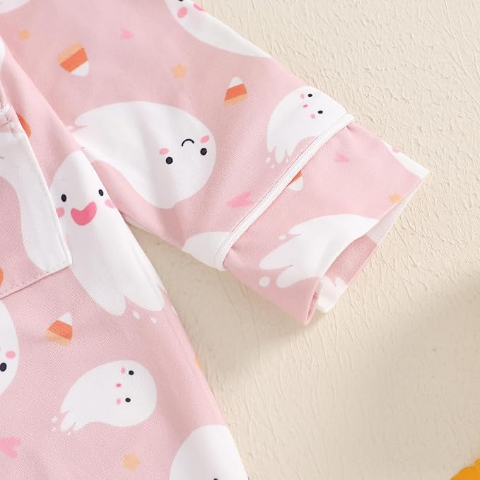 Balaflyie Baby Girl Button Down Pajamas Romper One-Piece Jumpsuit Long Sleeve - Image 5