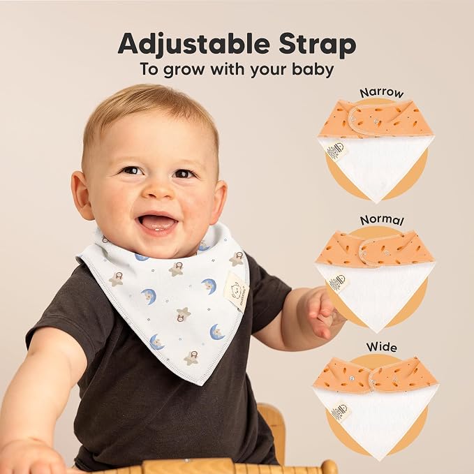 10-Pack Organic Baby Bandana Bibs - Image 3