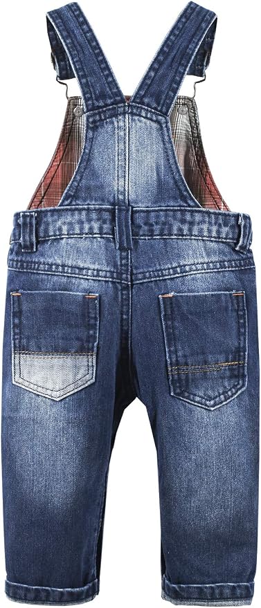 KIDSCOOL SPACE Baby Little Kids Cute Denim Embroidered Fashion Jean Overalls - Image 2