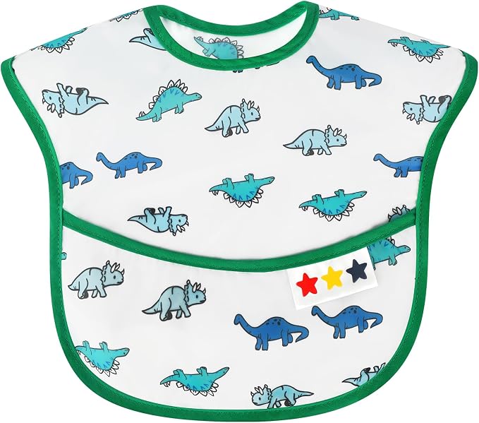 Accmor Baby Bibs, Waterproof Baby Toddler Bibs, Apron Smock Bib - Image 2