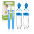 WAJIAYON Baby Food Feeder 4 Pack Silicone Baby Food Dispensing Spoon-3 oz by WAJIAYON