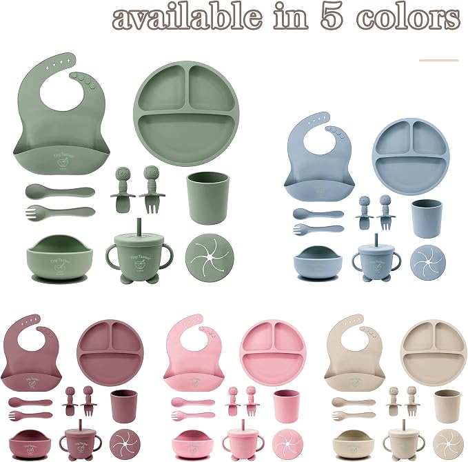 10-Piece Silicone Baby Feeding Set – BPA-Free, Spill-Proof Suction Plate - Image 7