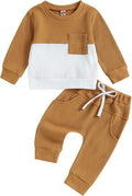 Kupretty Toddler Baby Boy Fall Winter Clothes Color Block Long Sleeve by Kupretty