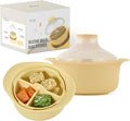 48oz Platinum Silicone 3 Compartmented Microwave Steamer Pot by FIRGI-FirstGift