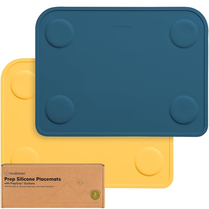 KeaBabies 2-Pack Silicone Placemats by KeaBabies