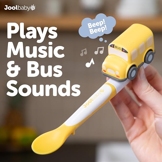 Jool Baby Musical Baby Spoons, 3 Spoons + School Bus - Image 8
