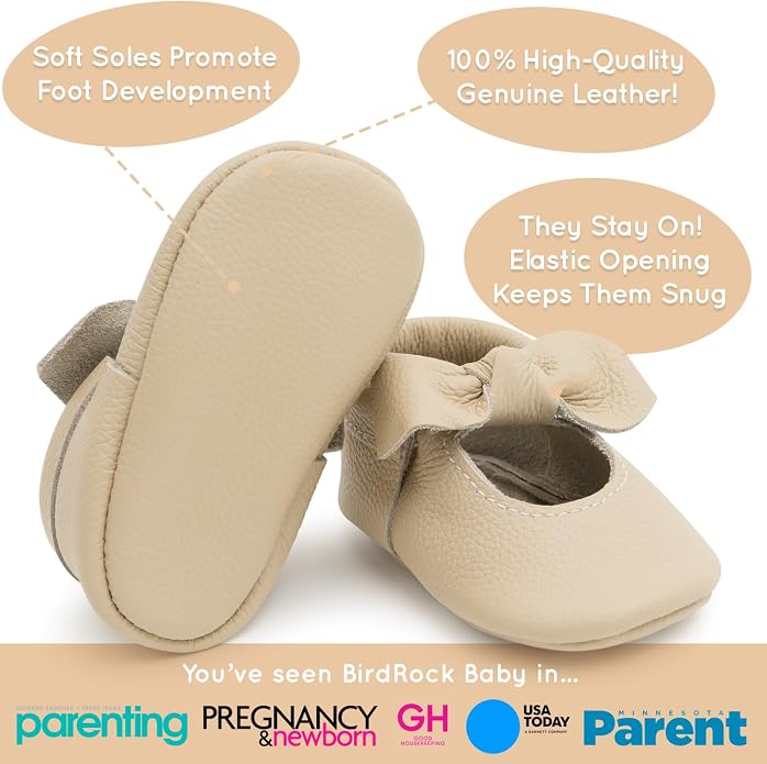 BirdRock Baby Bow and Knot Moccasins - Image 3