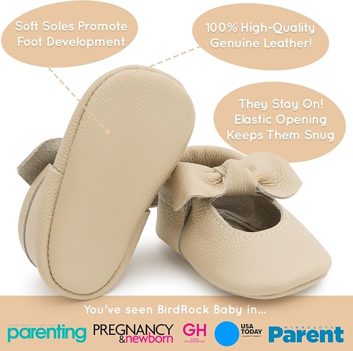 BirdRock Baby Bow and Knot Moccasins - Image 3