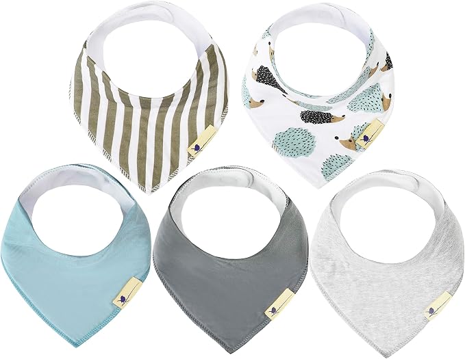 Blue Wren Magnetic Bandana Drool Bibs 5-pack by Unknown