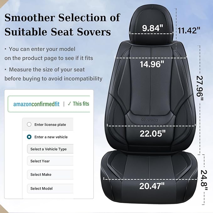 Coverado Car Seat Covers Full Set, Seat Covers - Image 6