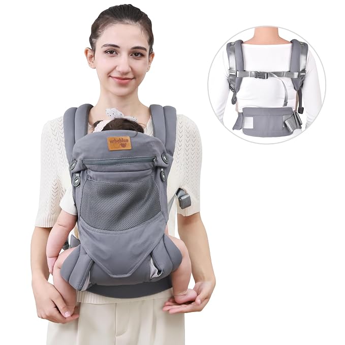Baby Carrier Newborn to Toddler, Ergonomic Safe Soft Breathable Infant Carrier - Image 8