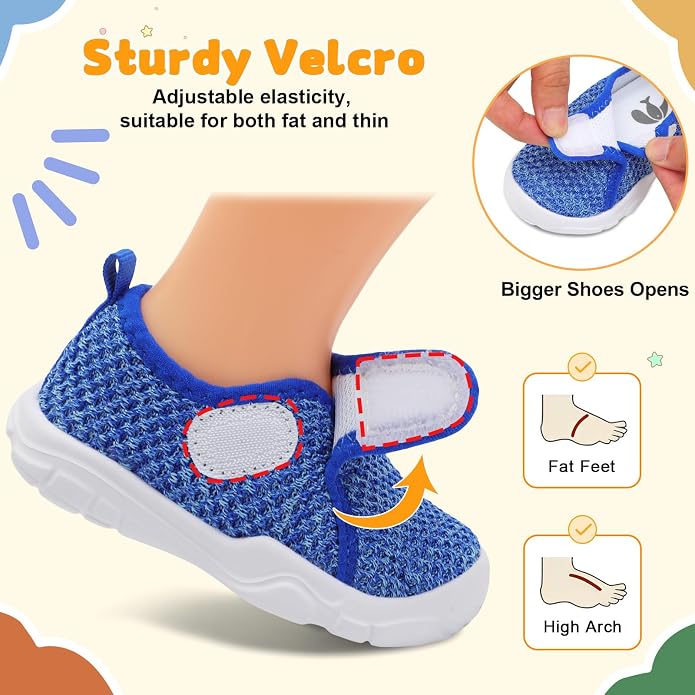 FEETCITY Baby Shoes Boys Girls First Walking Shoes Infant Sneakers Lightweight - Image 2