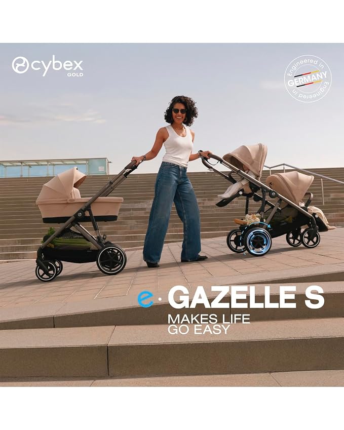 Cybex e-Gazelle S Electronic Assist Stroller – Gazelle S Single-to-Double - Image 2