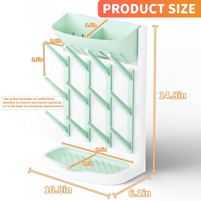 Yieach Larger Vertical Baby Bottle Drying Rack - Image 3