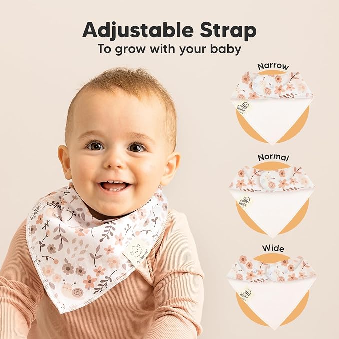 8-Pack Organic Baby Bandana Bibs - Image 3