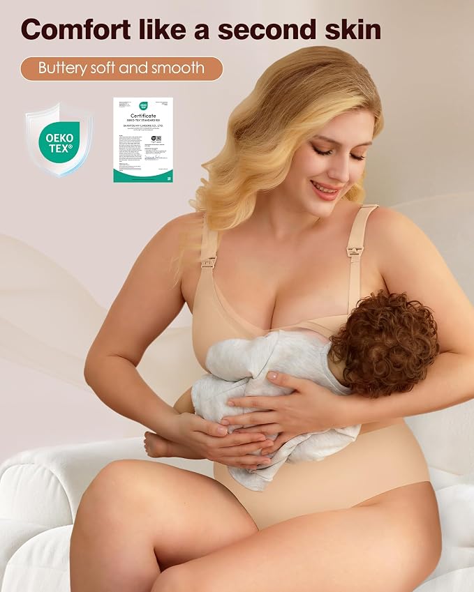 As Fairy Nursing Bras for Breastfeeding Mesh Lace Seamless Maternity Bra - Image 2