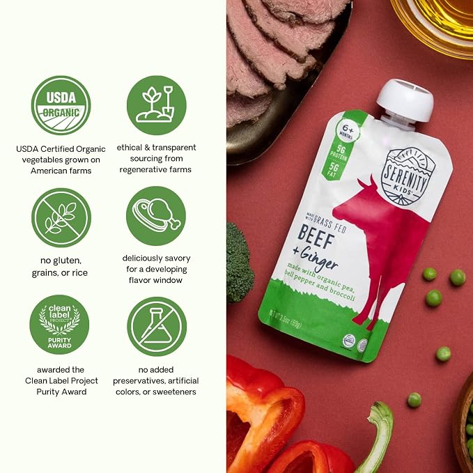 Serenity Kids 6+ Months Baby Food Pouches Puree Made - Image 5