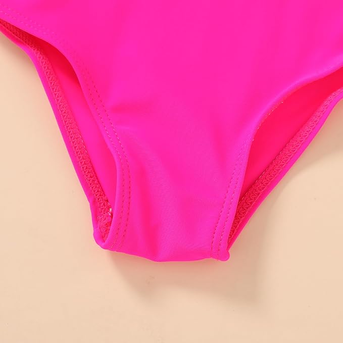 Happy Town Toddler Swimsuit Girl One Piece Bathing Suit Color Block Swimwear - Image 6