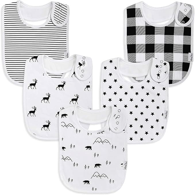Organic Cotton Baby Bibs for Boys & Girls – Soft, Absorbent Teething & Drool by KiddyStar%C2%AE