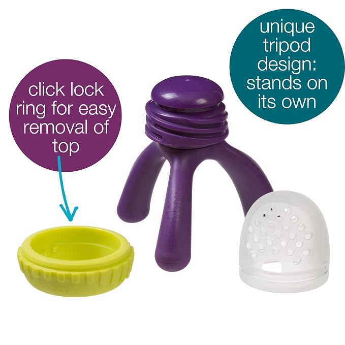 b.box Silicone Fresh Food Feeder | Ages 4 Months+ | Tripod Design Easy - Image 3