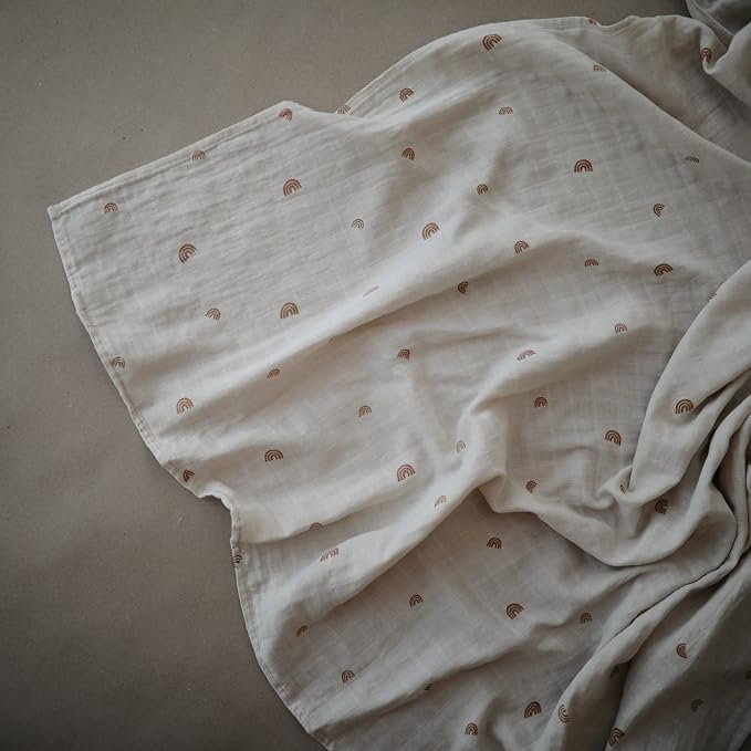 mushie Muslin Baby Swaddle Blanket | 100% Organic Cotton - Image 2