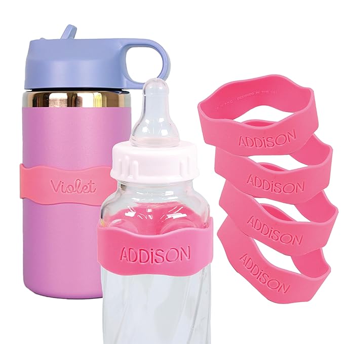 InchBug Orbit Labels Baby Bottle and Water Bottle Silicone Name Bands – by Inchbug